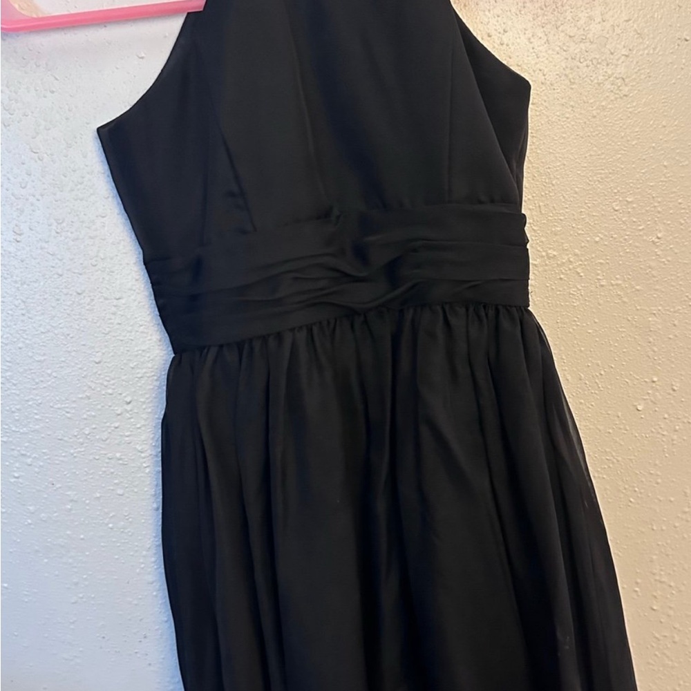 Rachel Allen black pageant cocktail dress